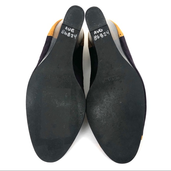 J. Crew Etta Suede Leather Peep Toe Wedge Heel - Picture 7 of 7